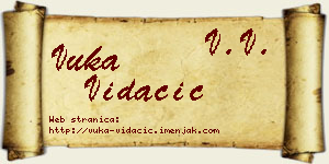 Vuka Vidačić vizit kartica